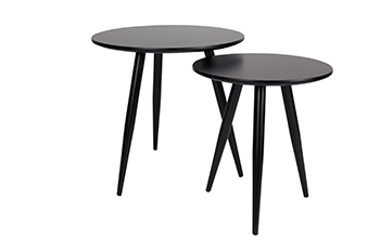 Form-Daven Side Tables (Set Of 2) - Black