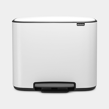 Hometrends-Bo Pedal Bin - White